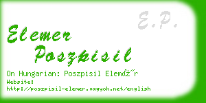 elemer poszpisil business card